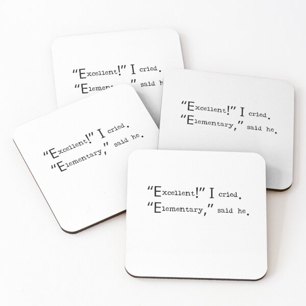 Item preview, Elementary Excellence: Iconic Sherlock Holmes Dialogue Design designed and sold by wordartistry.