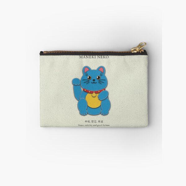 Item preview, Blue Maneki-Neko: Bringing Peace, Stability, and Good Fortune designed and sold by VRMediaDecor.