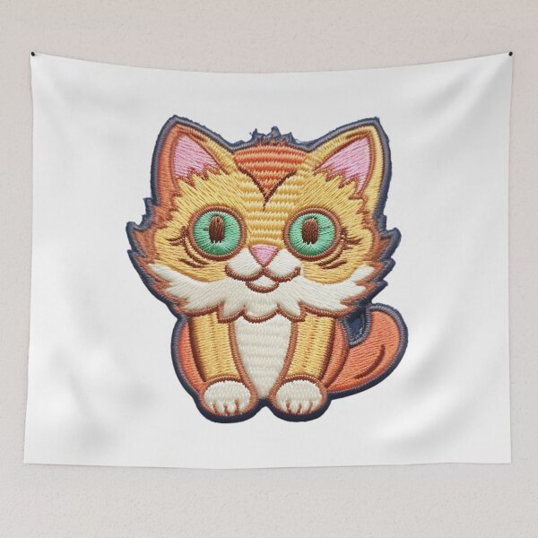 Item preview, Crazy Cat Embroidered Patch designed and sold by PixlMasterpiece.