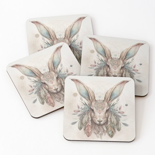 Item preview, AI illustration of a rabbit in a watercolour style designed and sold by ArtWorkbyAI.