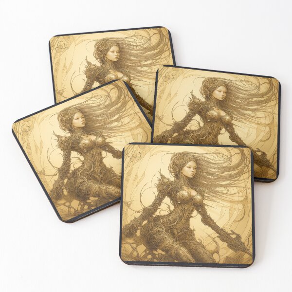 Item preview, the goldan beauty 7-bold styles-dreamy mood-madness-abstract-detailed-epic-painterly designed and sold by Hermossa-Art.