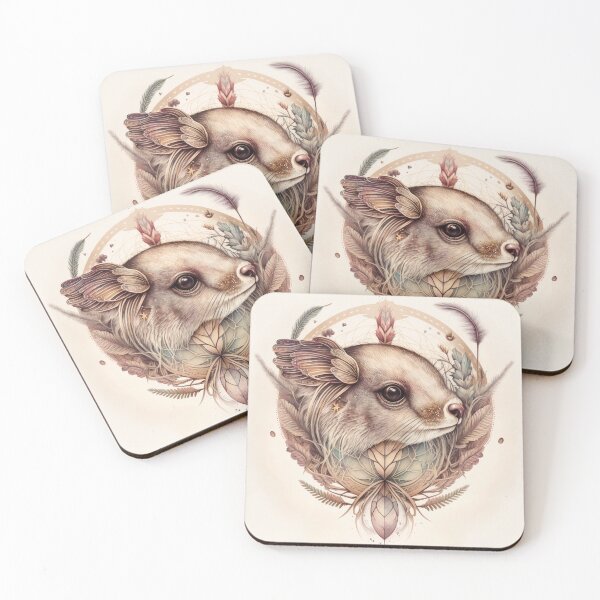 Item preview, AI illustration of a harvest mouse in a watercolour style designed and sold by ArtWorkbyAI.