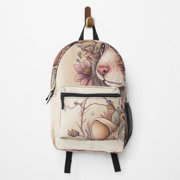 Item preview, AI illustration of a red harvest mouse in a watercolour style designed and sold by ArtWorkbyAI.