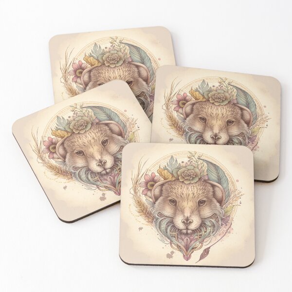 Item preview, AI illustration of a harvest mouse in a watercolour style designed and sold by ArtWorkbyAI.