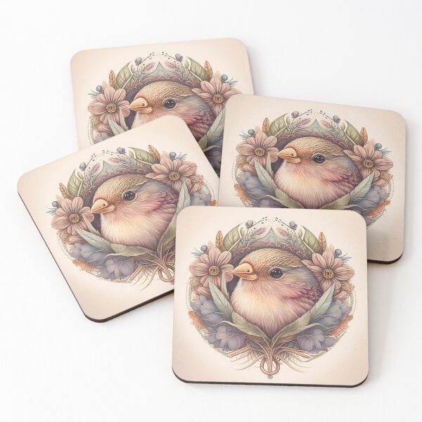 Item preview, AI illustration of a bird in a watercolour style designed and sold by ArtWorkbyAI.