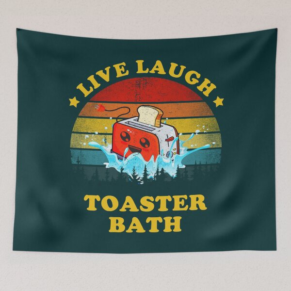 Item preview, Live Laugh Toaster Bath Funny Inspirational Quote  designed and sold by KaliaBeaver.