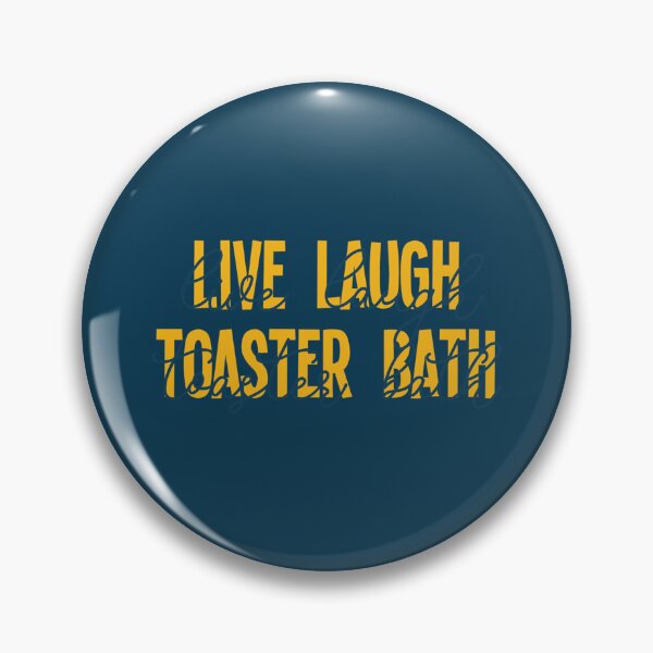 Item preview, Live Laugh Toaster Bath Yellow Typography  designed and sold by KaliaBeaver.