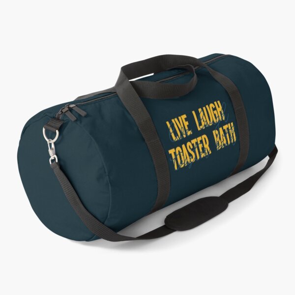 Item preview, Live Laugh Toaster Bath Yellow Typography designed and sold by KaliaBeaver.