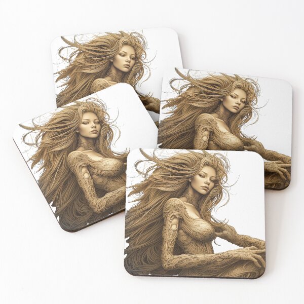Item preview, the goldad beauty 6(no background)-bold styles-dreamy mood-madness-abstract-detailed-epic-painterly designed and sold by Hermossa-Art.