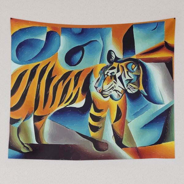 Item preview, Tiger abstract digital art  designed and sold by LordEngy.