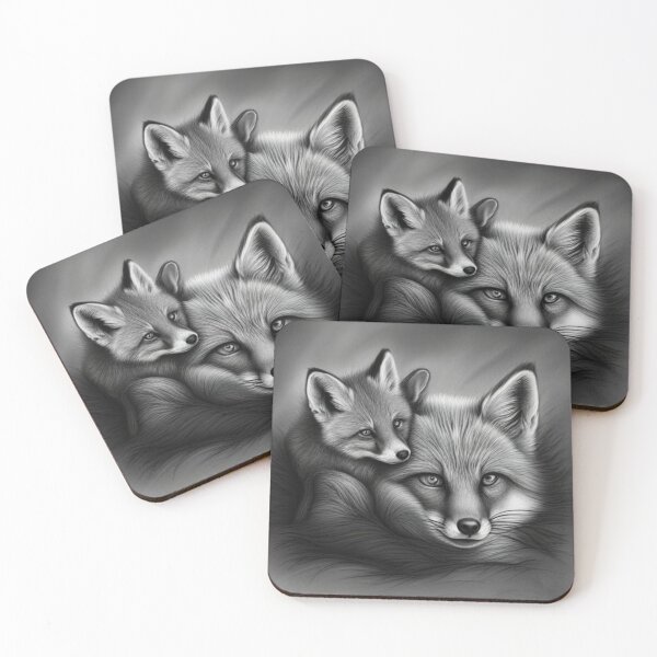 Item preview, Cute Baby And Mommy Fox designed and sold by pat227jc.