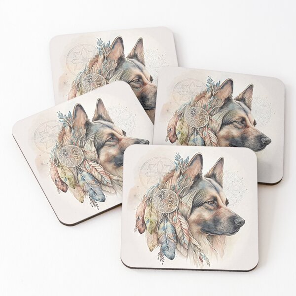 Item preview, AI illustration of a dog in a watercolour style designed and sold by ArtWorkbyAI.