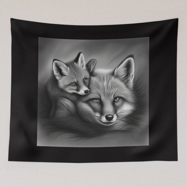 Item preview, Cute Baby And Mommy Fox designed and sold by pat227jc.