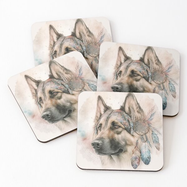 Item preview, AI illustration of a dog in a watercolour style designed and sold by ArtWorkbyAI.