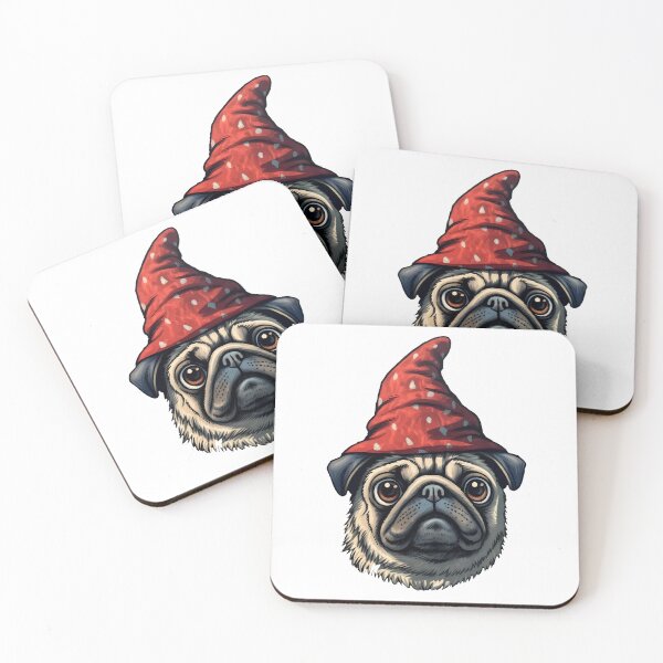 Item preview, Cute Pug Red Wizard design designed and sold by BrilliantTShop.