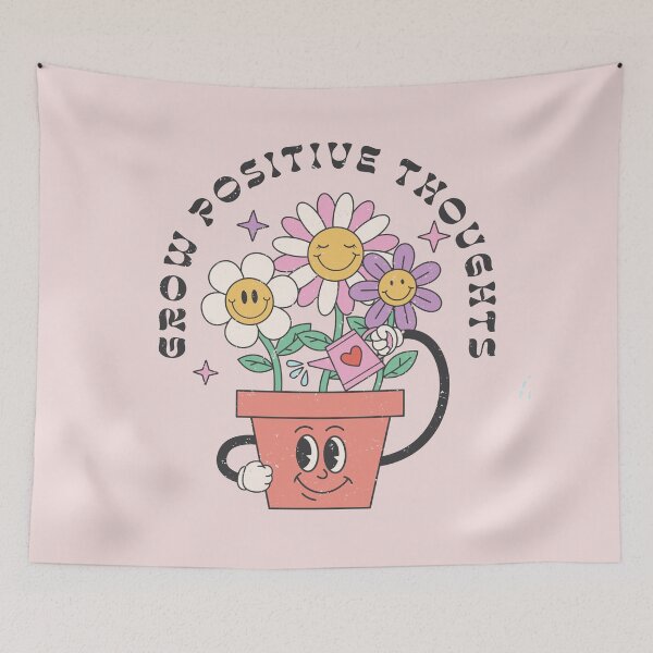 Item preview, Grow positive thoughts retro style designed and sold by Acim0.
