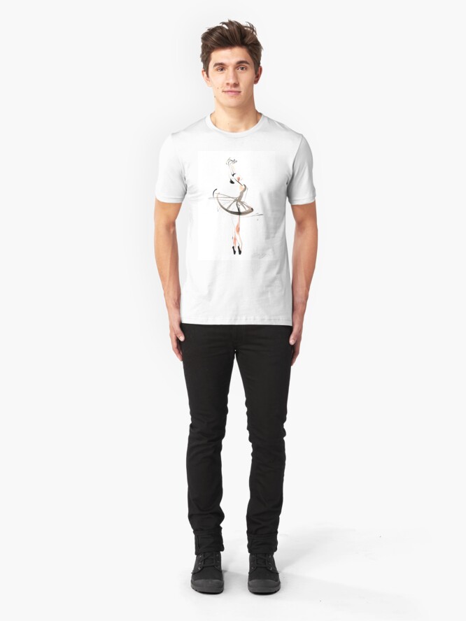 Alternate view of Ballet Dance Drawing Slim Fit T-Shirt