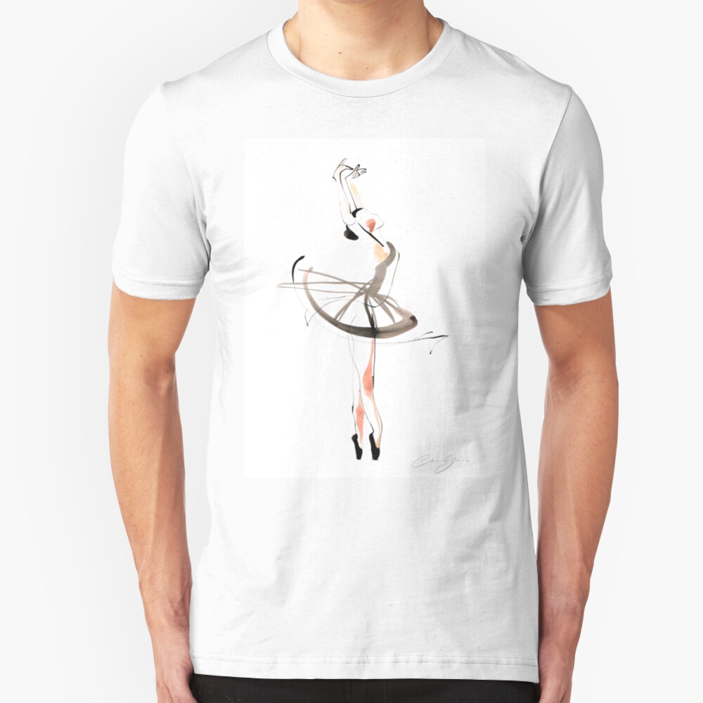 Ballet Dance Drawing Slim Fit T-Shirt