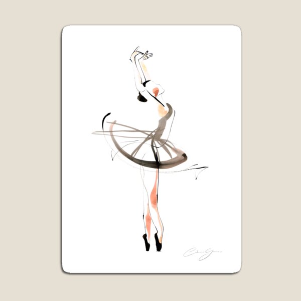 Ballet Dance Drawing Magnet