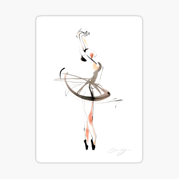 Ballet Dance Drawing Sticker