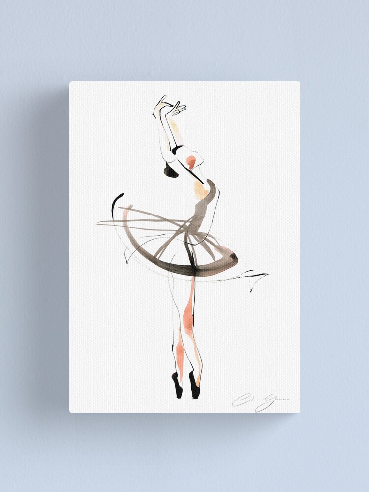 Alternate view of Ballet Dance Drawing Canvas Print