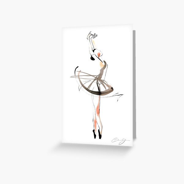 Ballet Dance Drawing Greeting Card