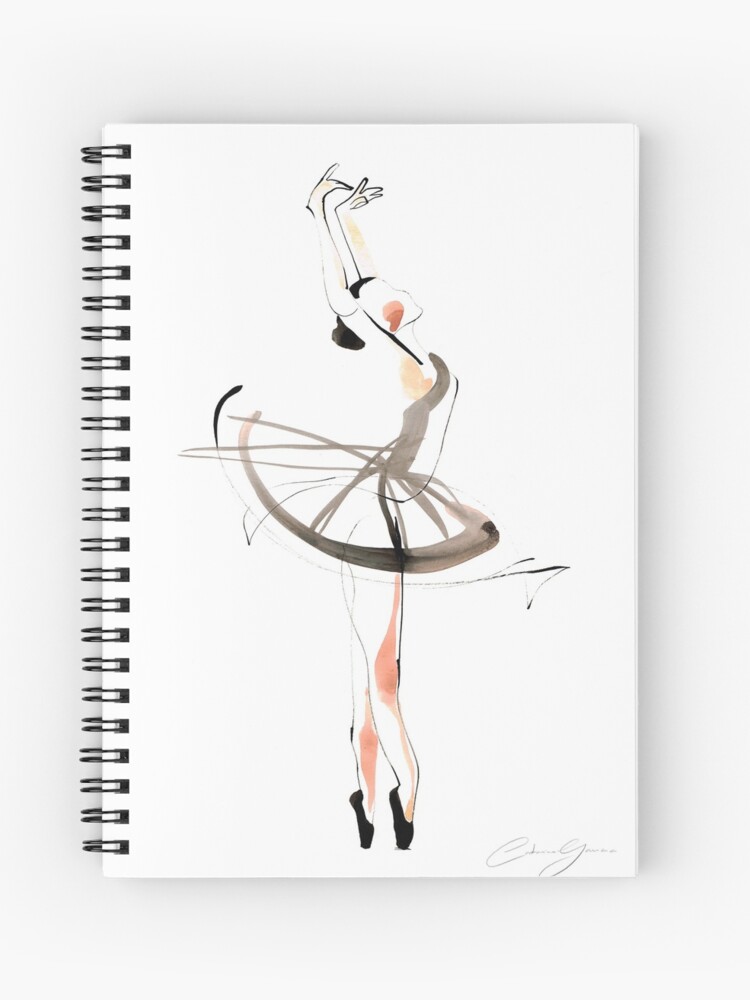 Cuaderno de espiral «Dibujo de danza del ballet» de CatarinaGarcia |  Redbubble