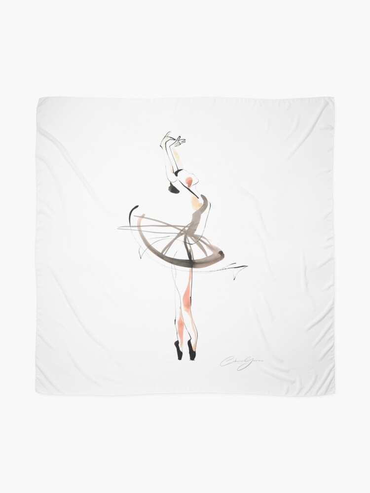 Alternate view of Ballet Dance Drawing Scarf