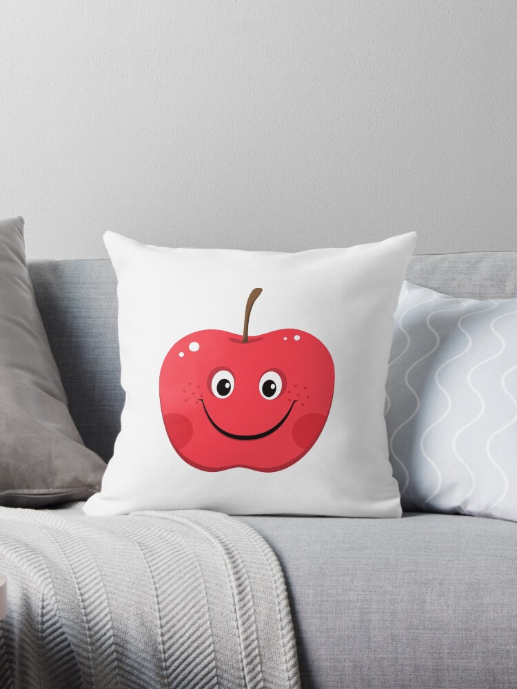 Cojín «Personaje de dibujos animados de manzana roja» de Mhea | Redbubble Cojín «Personaje de dibujos animados de manzana roja» de Mhea | Redbubble