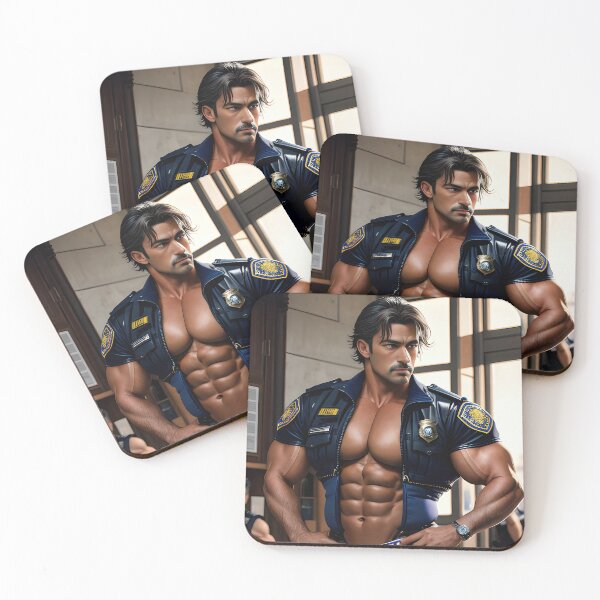 Item preview, The Suit Smugglers: Hunky Italian Police Officers 01 designed and sold by AdonisIOMuscle.