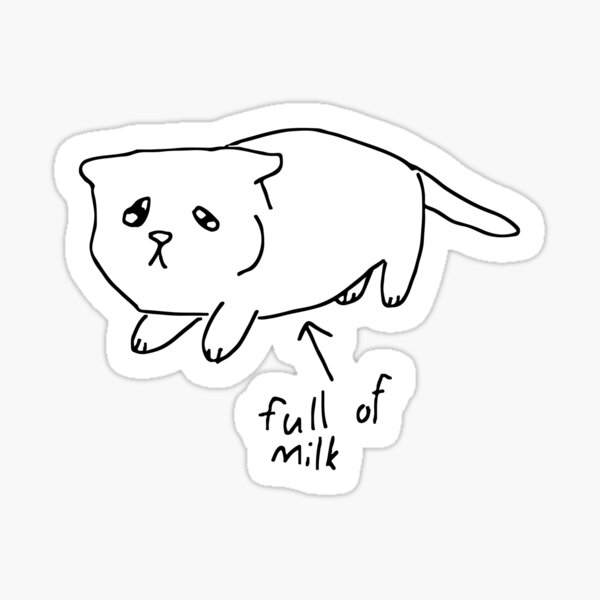 Item preview, Full of milk kitten - HD cat meme designed and sold by Rzera-.