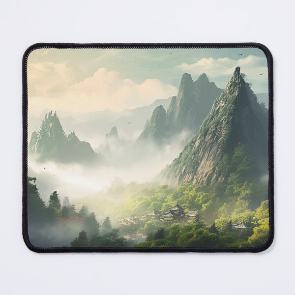 Item preview, Colourful Chinese Mountain Landscape designed and sold by NoWayy.