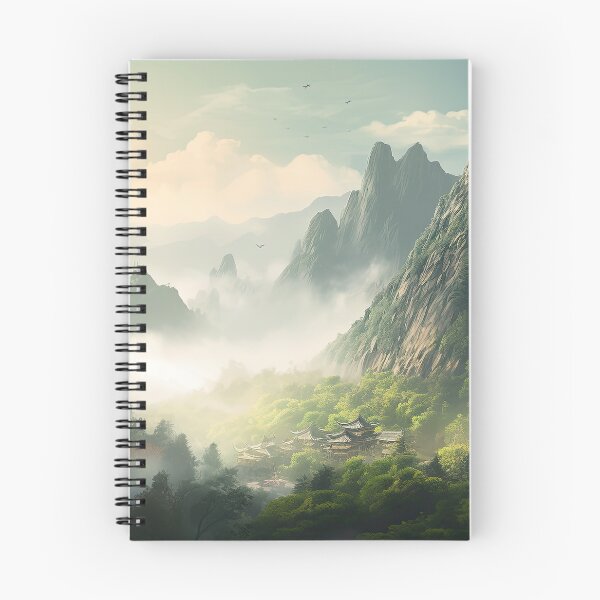 Item preview, Colourful Chinese Mountain Landscape designed and sold by NoWayy.