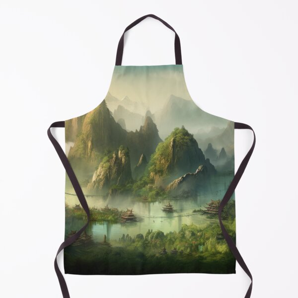 Item preview, Colourful Chinese Mountain Landscape designed and sold by NoWayy.