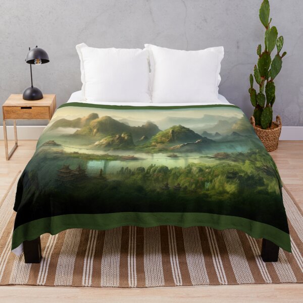 Item preview, Colourful Chinese Mountain Landscape designed and sold by NoWayy.