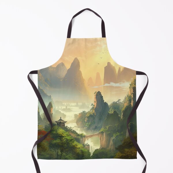 Item preview, Colourful Chinese Mountain Landscape designed and sold by NoWayy.