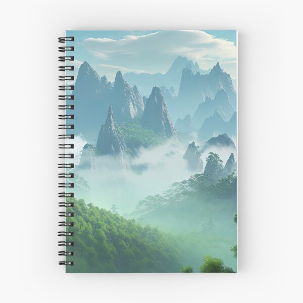 Item preview, Colourful Chinese Mountain Landscape designed and sold by NoWayy.
