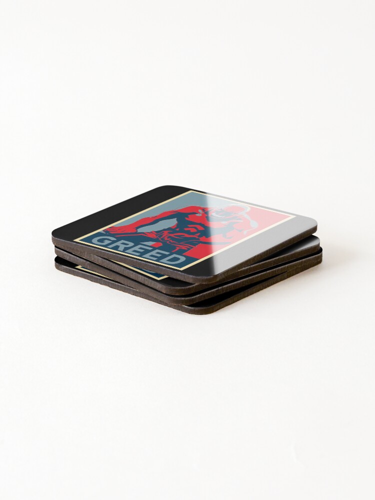 Thumbnail 4 of 5, Coasters (Set of 4), Greed designed and sold by MathildeIsaac.
