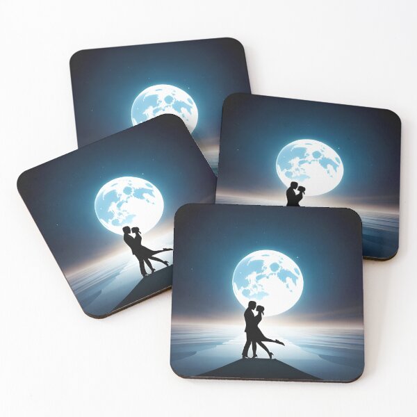 Item preview, Moonlit Melodies: Minimalistic Art of Dancing Duo in Serene Moonlight designed and sold by drinuxp.