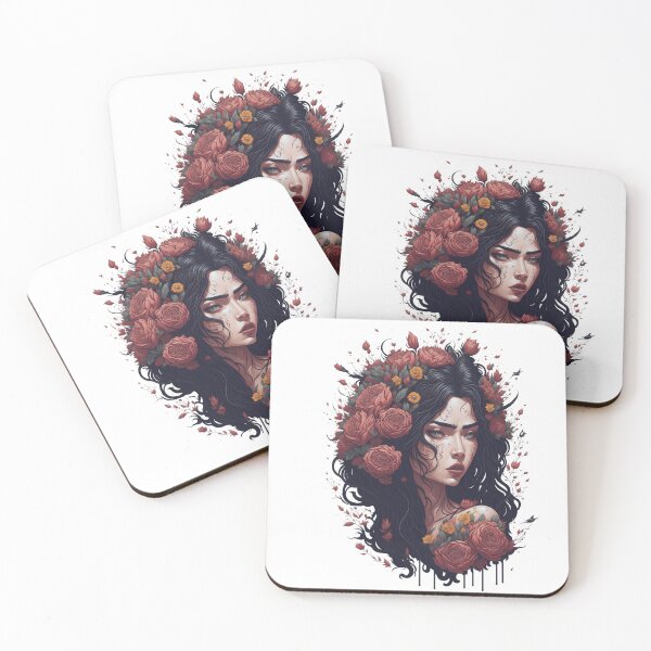 Item preview, Beautiful woman flower splash designed and sold by Amorndetch.