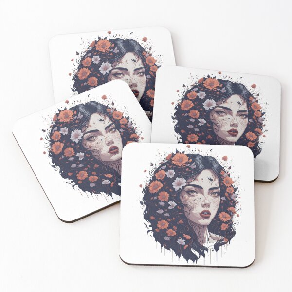 Item preview, Beautiful woman flower splash. designed and sold by Amorndetch.