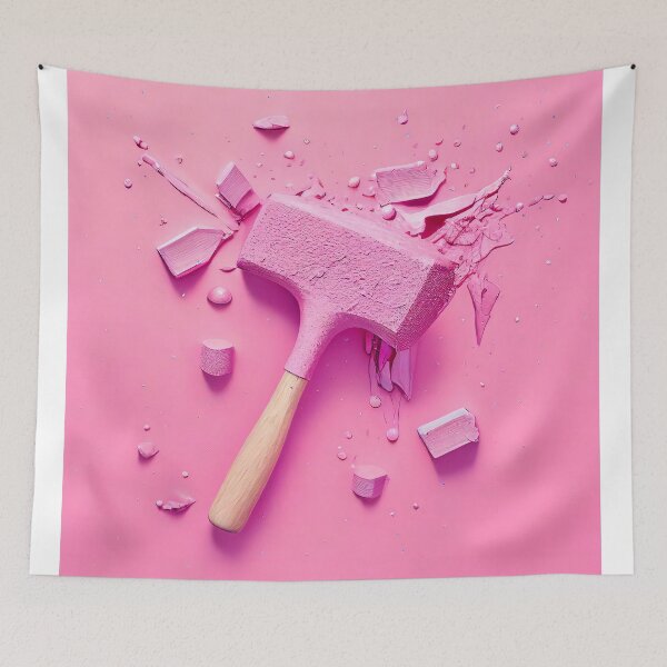 Artikelvorschau, pink hammer entworfen und verkauft von miraclemeows.