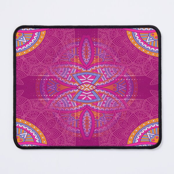 Item preview, Mandalas in a mix of Pink, Cerise Orange and Blue - repeat patterns designed and sold by NadineMay.
