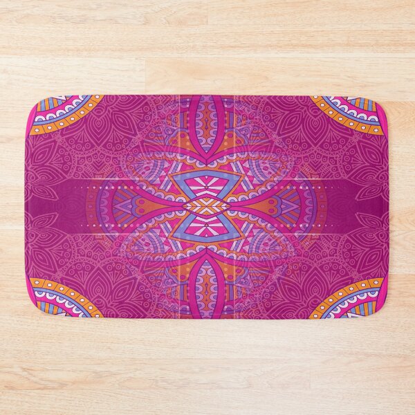 Item preview, Mandalas in a mix of Pink, Cerise Orange and Blue - repeat patterns designed and sold by NadineMay.
