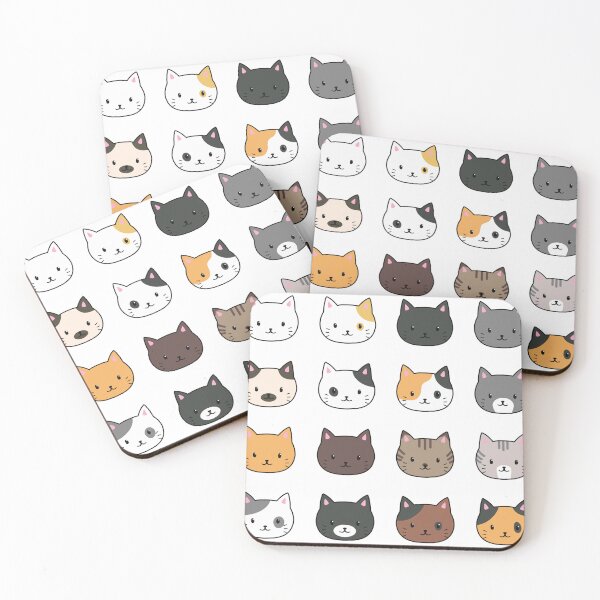 Item preview, Cute Cat Faces designed and sold by ArtsyCats.