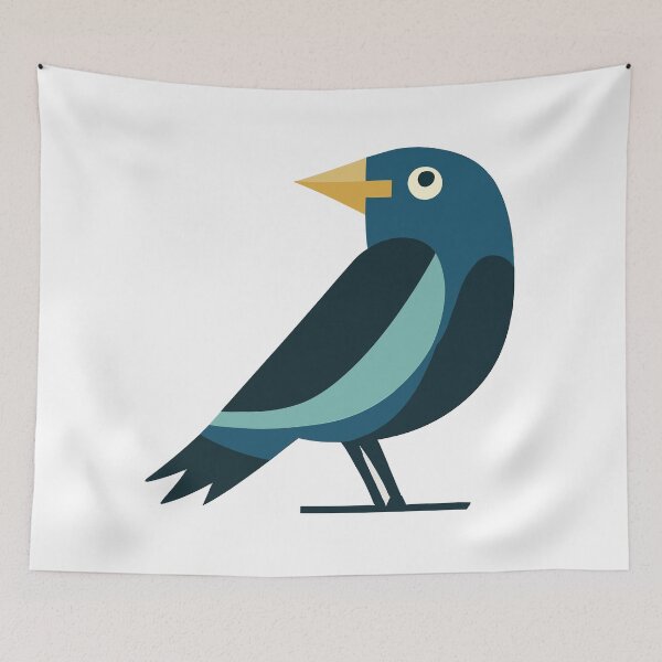 Item preview, Mid Century Modern Jackdaw designed and sold by SorryFrog.