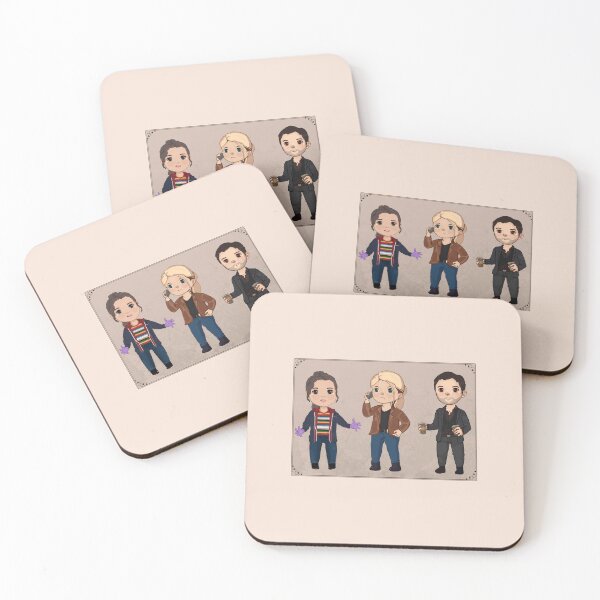 Item preview, The Devil and his Detectives (grey background) designed and sold by nonsenseflower.