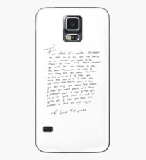 F. Scott Fitzgerald- Never Too Late Case/Skin for Samsung Galaxy