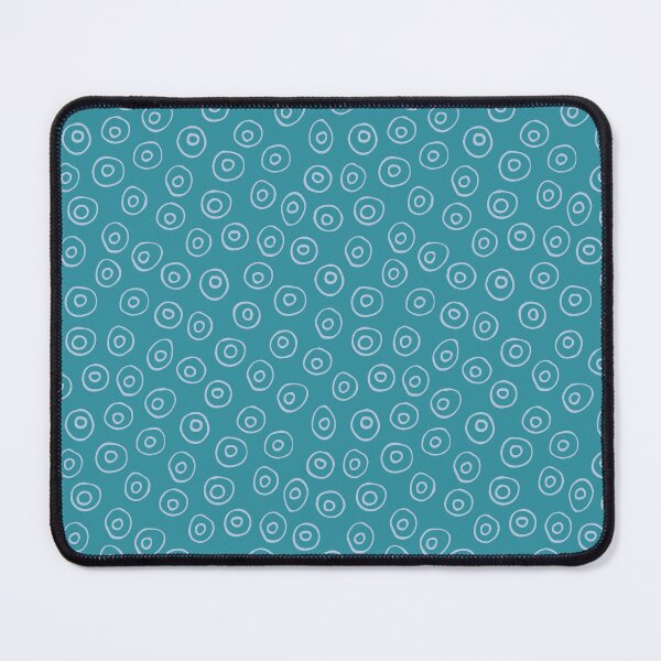 Item preview, hand drawn organic circles in vibrant turquoise ocean blue designed and sold by FrancesPoff.
