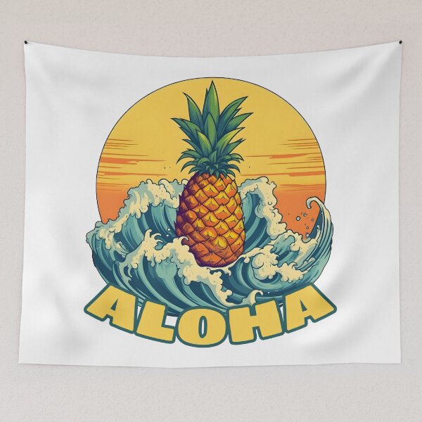 Item preview, Aloha Pineapple Splash: Tropical Vibes Design designed and sold by Nange and Gabe.